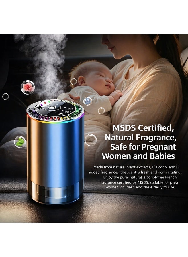 جهاز تعطير السيارة مع ضوء إسقاط النجوم - معطر جو ذكي لاسلكي للسيارة، إضاءة LED متزامنة مع الموسيقى، أوضاع رش قابلة للتعديل، مزيل للروائح، زجاجة بسعة 50 مل. - Image 5